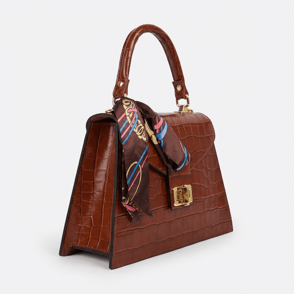 DOPPIASE Borsa a tracolla donna in Vera pelle effetto coccodrillo artigianale Made in Italy 27x17,9.5cm in Borse a tracolla Nanabags - Sesto Fiorentino, commercioVirtuoso.it
