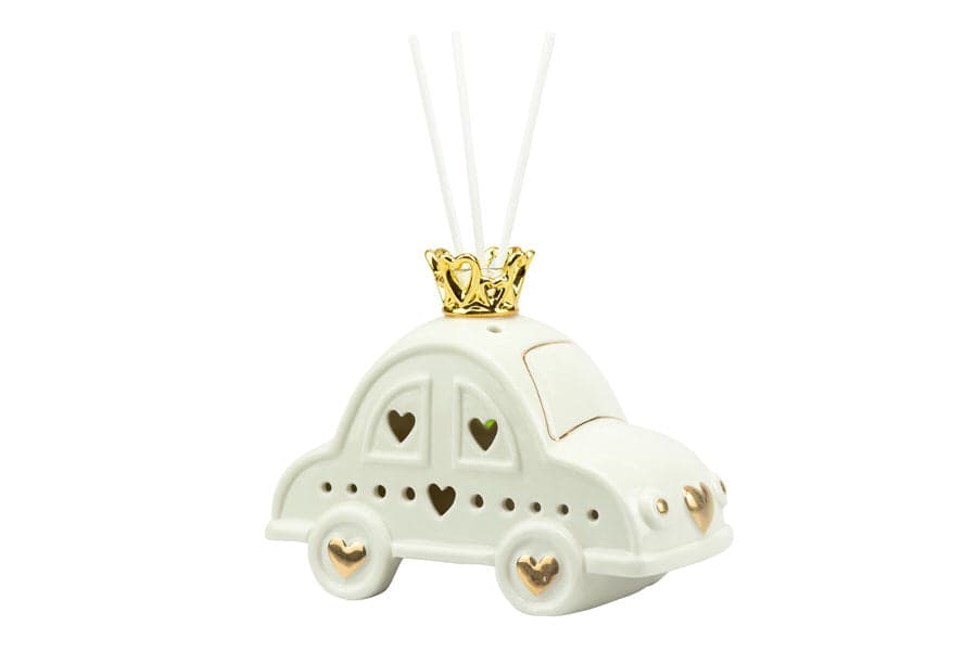 Profumatore Auto con cuore oro  Porcellana Harmony