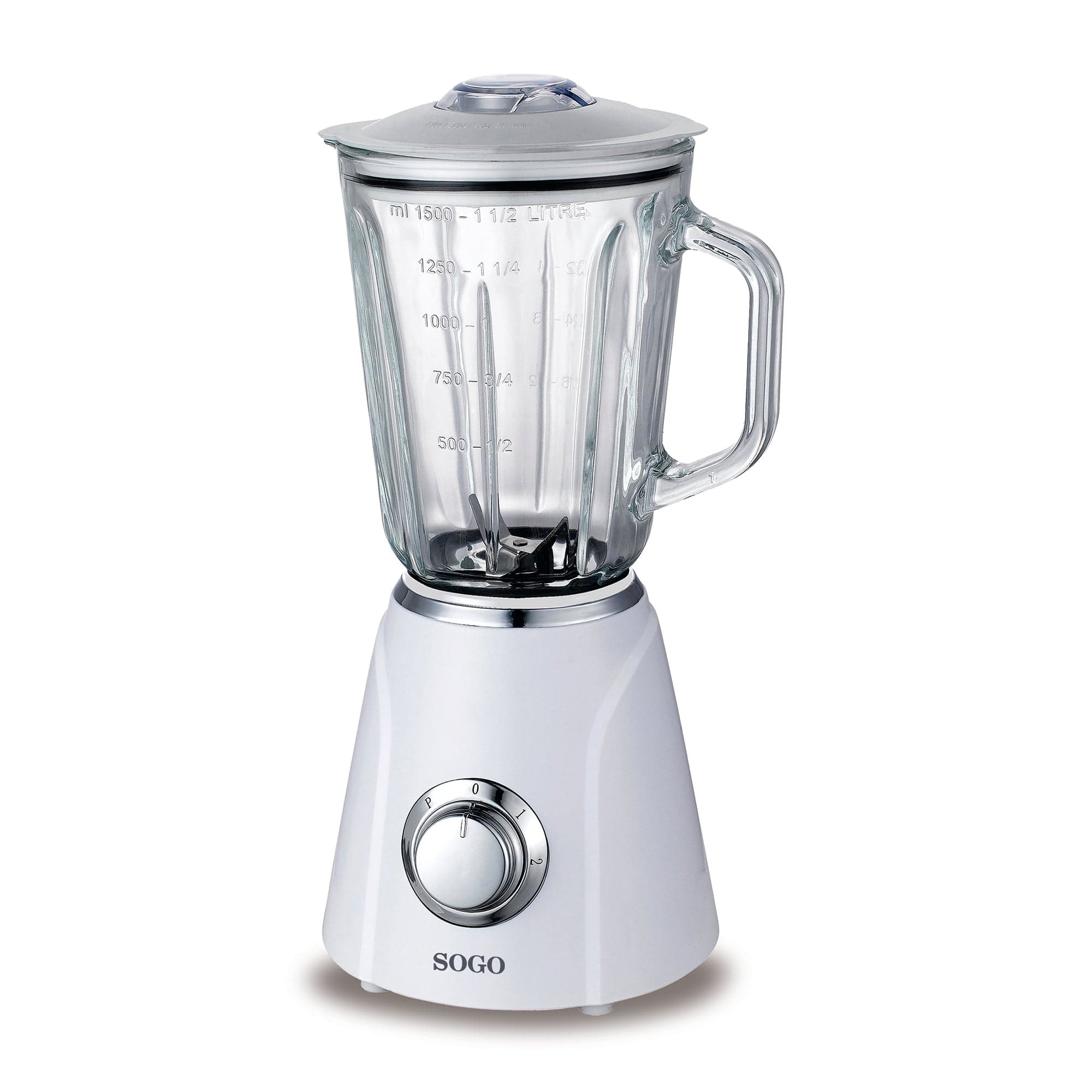 SOGO Frullatore a 2 velocità  /  500W /  1,5L / trita ghiaccio / 2 velocità