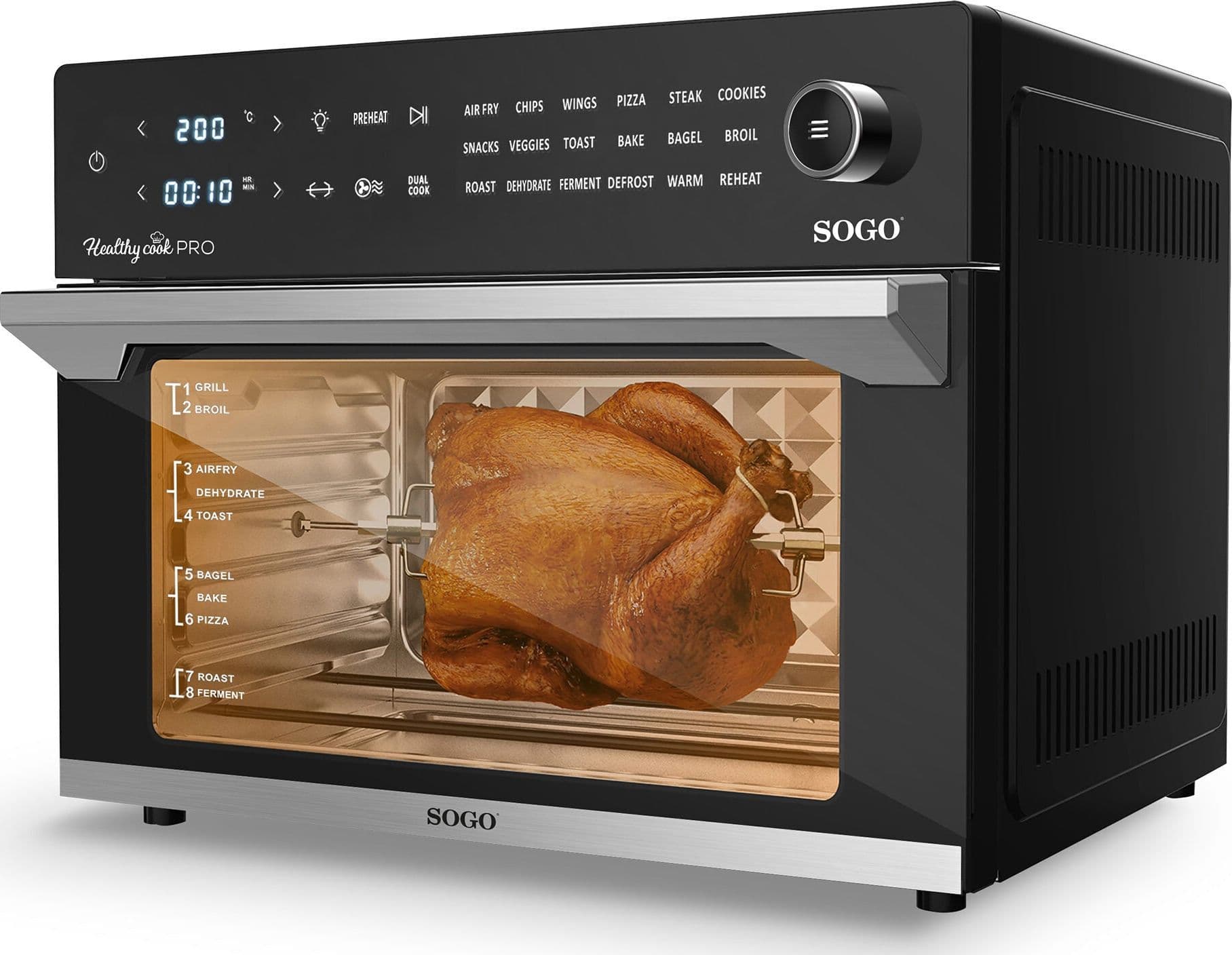 Friggitrice a doppia cottura senza olio con forno integrato - 30 litri - 1800 W in Autocategorizzazione Più Di Più Ideas - Casalnuovo di Napoli, commercioVirtuoso.it