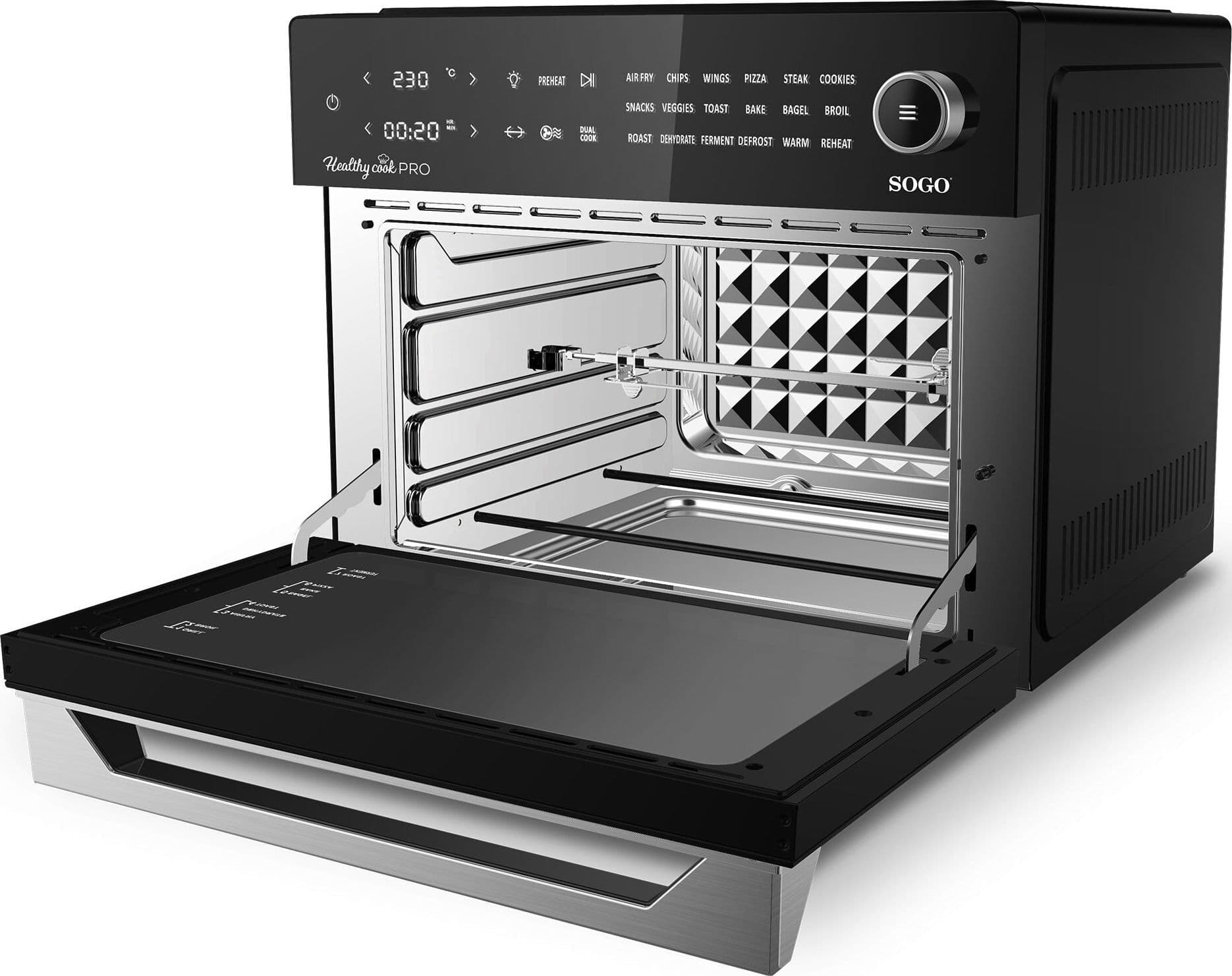 Friggitrice a doppia cottura senza olio con forno integrato - 30 litri - 1800 W in Autocategorizzazione Più Di Più Ideas - Casalnuovo di Napoli, commercioVirtuoso.it