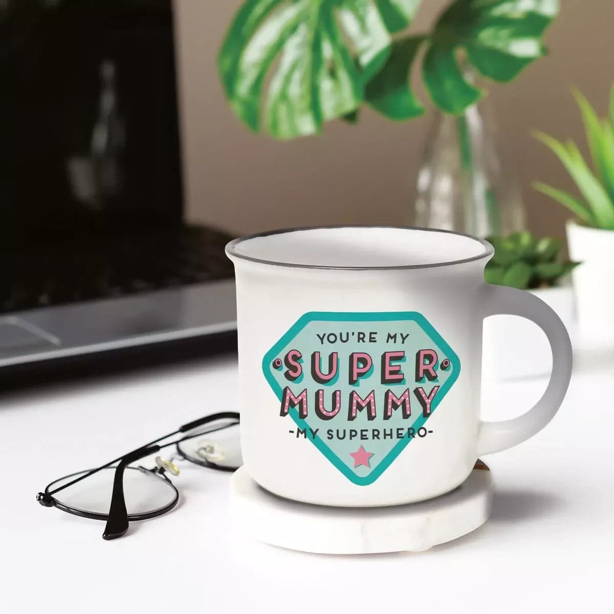 Tazza in Porcellana - Super Mummy - Cup-Puccino in Carta Cartoleria Deja Vu - Crotone, commercioVirtuoso.it