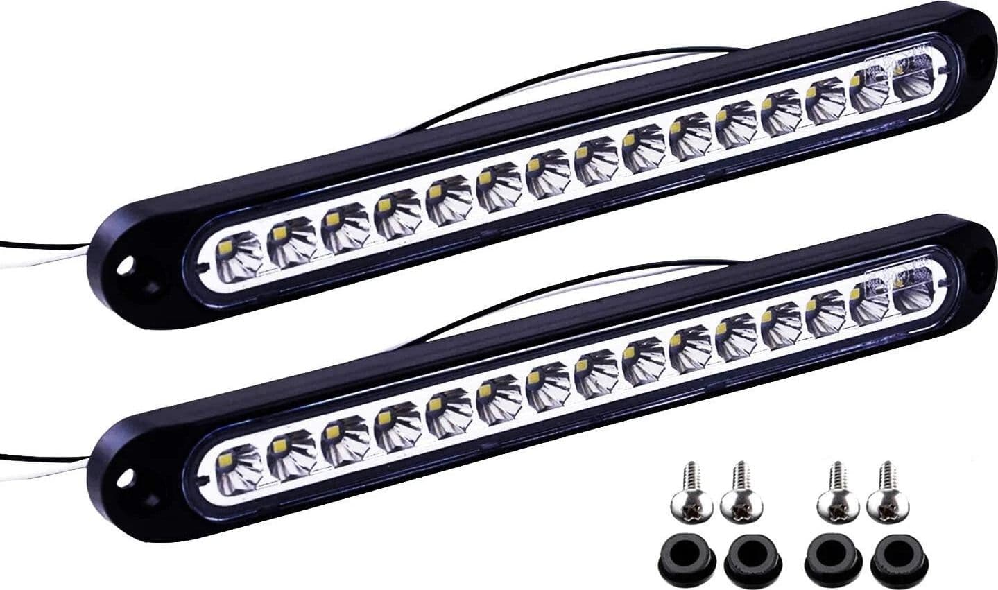 2 Fanali Luci Coppia Fanalini Posteriori Ingombro Laterali Luci Auto Camper Suv Barca Bianco Freddo 15Led 12-24V in Luci laterali Solgeny - Besate, commercioVirtuoso.it
