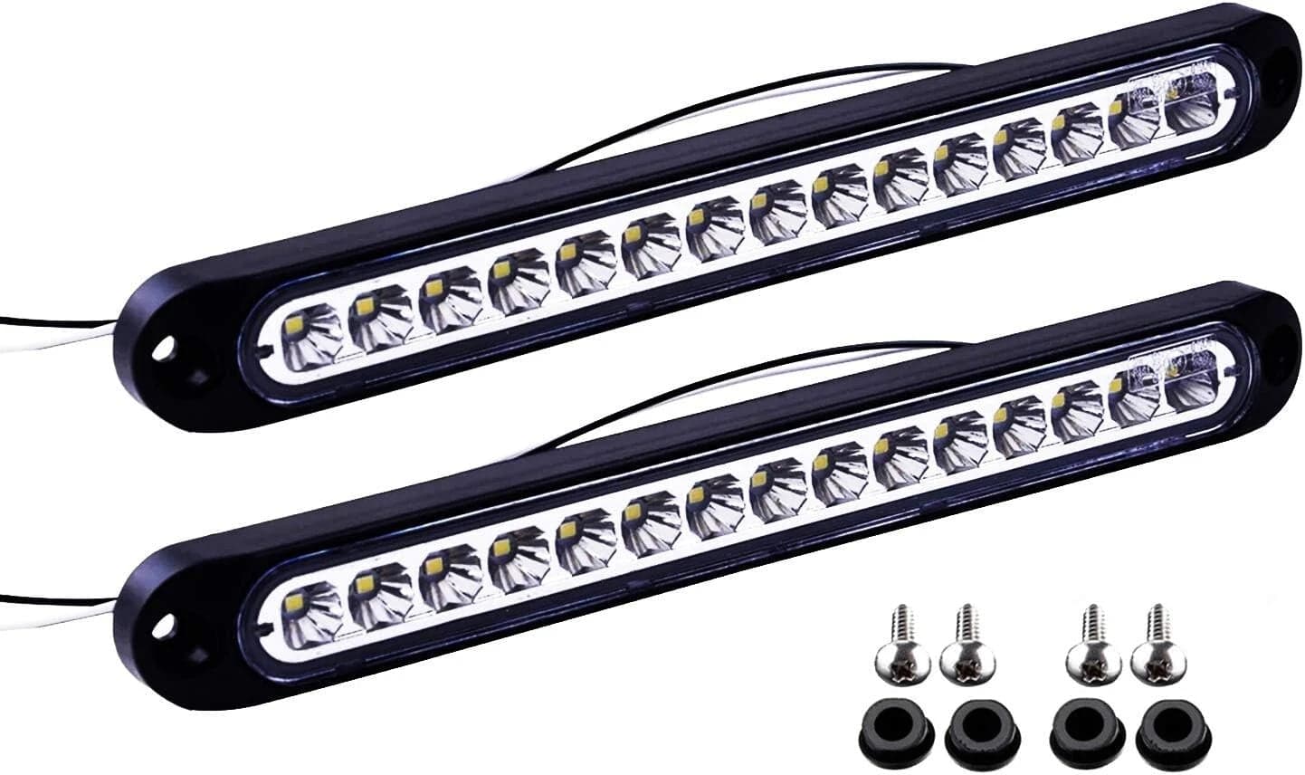 2 Fanali Luci Coppia Fanalini Posteriori Ingombro Laterali Luci Auto Camper Suv Barca Bianco Freddo 15Led 12-24V in Luci laterali Solgeny - Besate, commercioVirtuoso.it