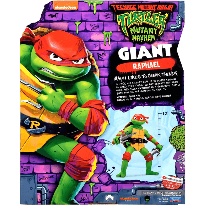 Teenage Mutant Ninja Turtles: Mutant Mayhem - Personaggio gigante Raffaello in Animali Cartoleria Deja Vu - Crotone, commercioVirtuoso.it