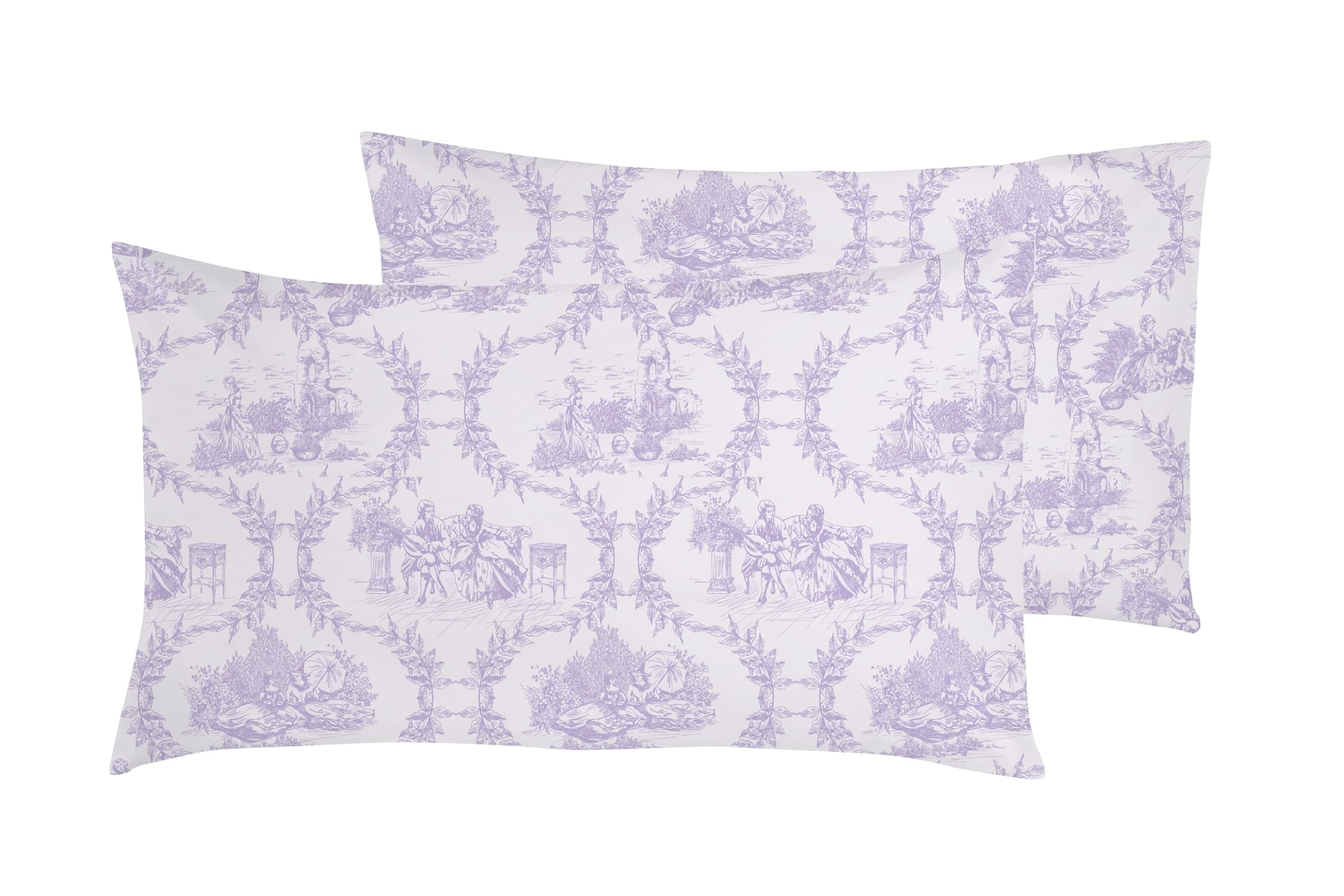 Set copripiumino federe parure Copripiumino eleganti fantasie stampa digitale 100% cotone Made in Italy TOILE DE JOUY VIOLETTA in Set copripiumini e federe Vanita di raso - Sesto San Giovanni, commercioVirtuoso.it