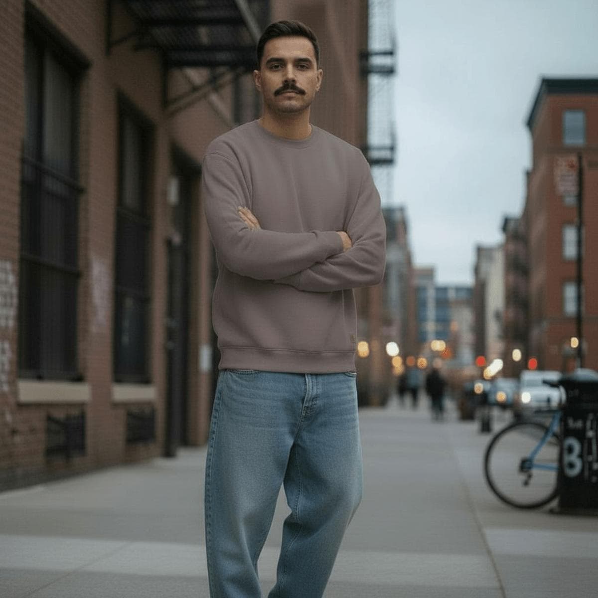 Felpa Ghettoblaster Basic crewneck brown in Felpe con cappuccio Glad Store - Genova, commercioVirtuoso.it