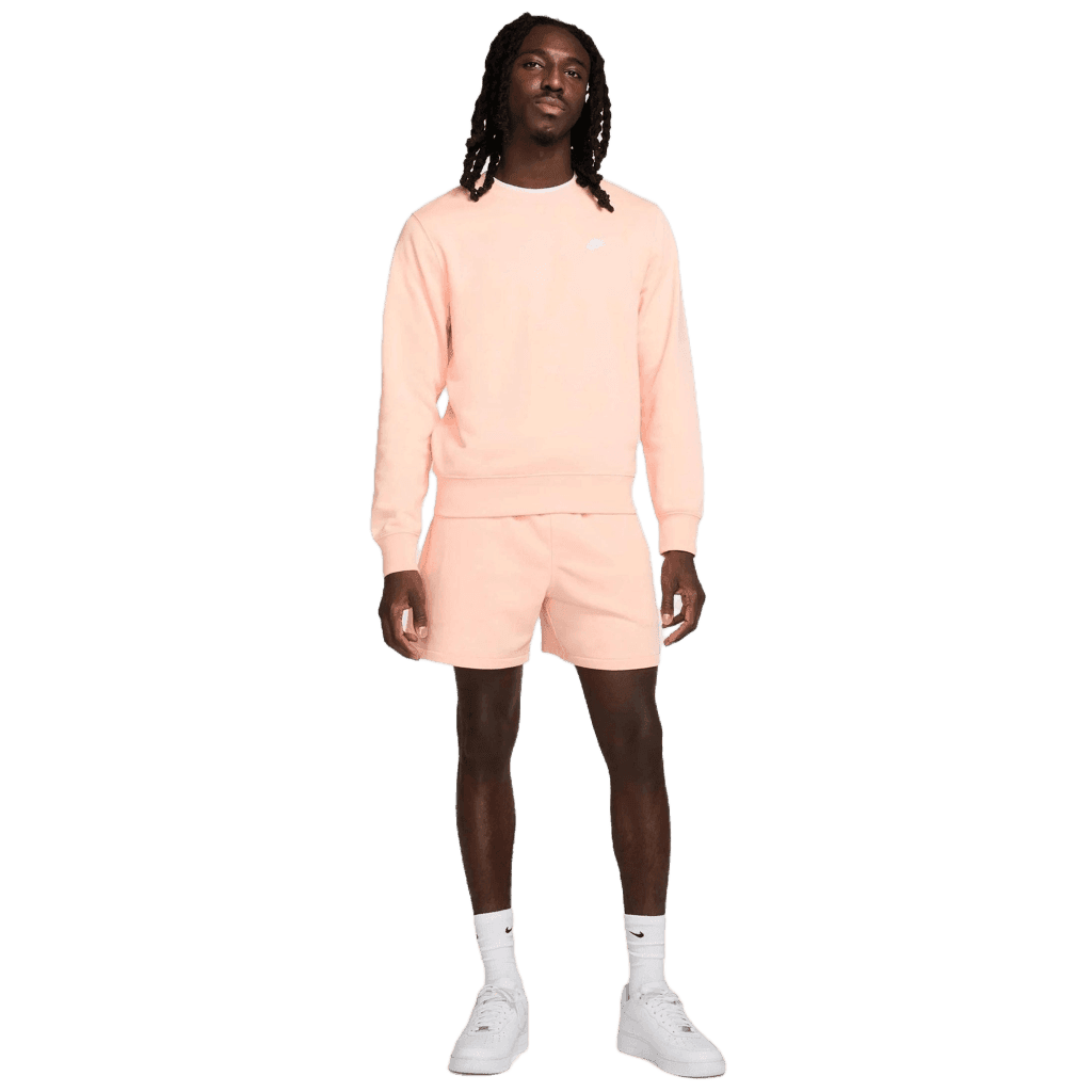 Felpa Nike Club Fleece crewneck washed coral