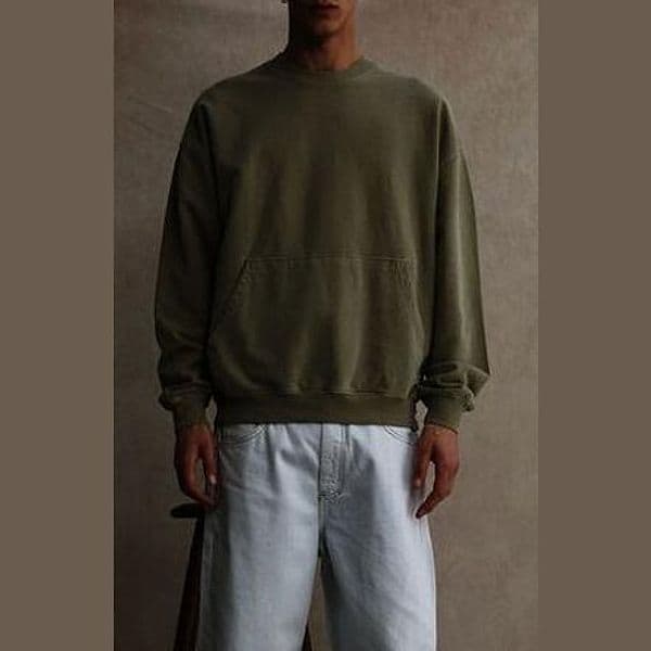 Felpa Solid Wynn Green in Felpe senza cappuccio Glad Store - Genova, commercioVirtuoso.it