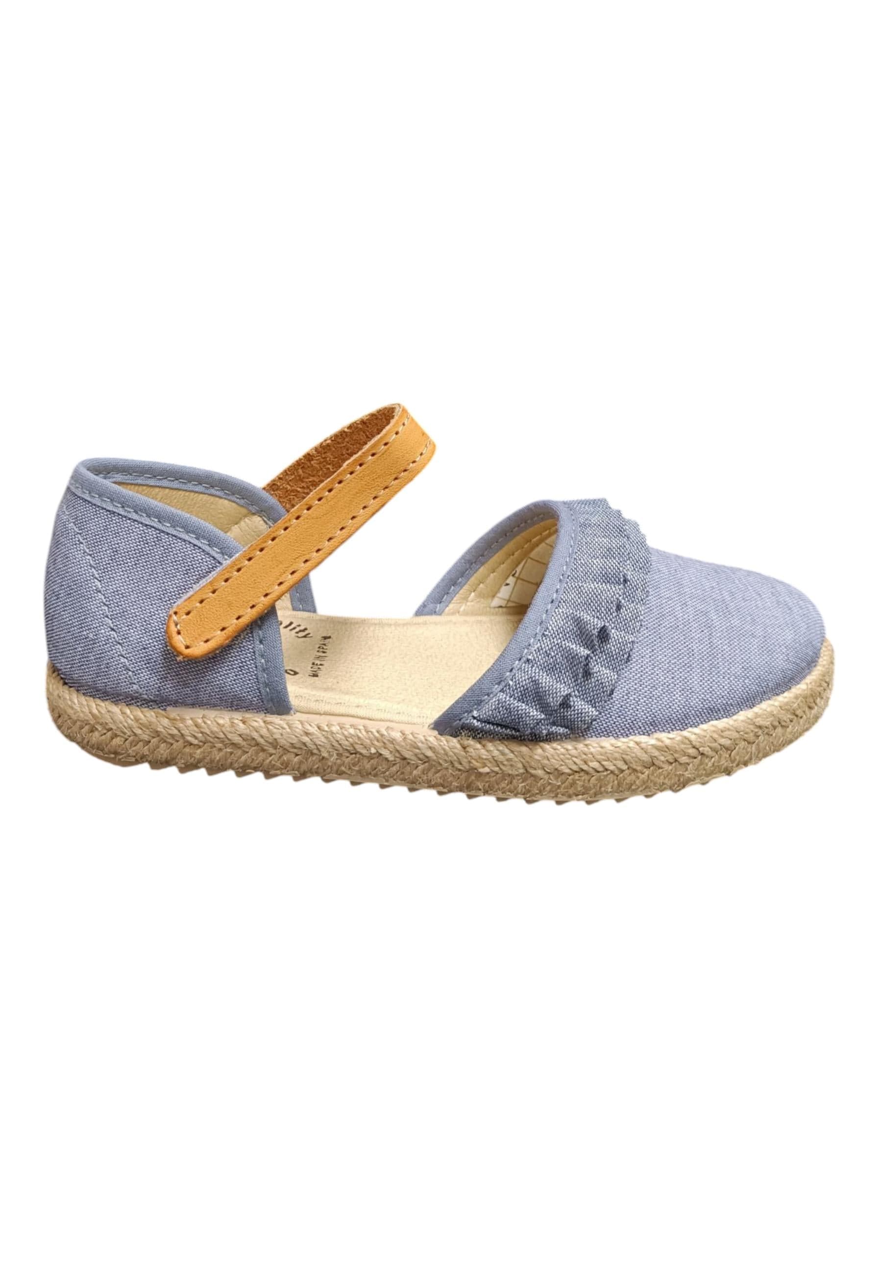 Espadrillas bambina Vul-Ladi Carla jeans tela velcro summer style - 6