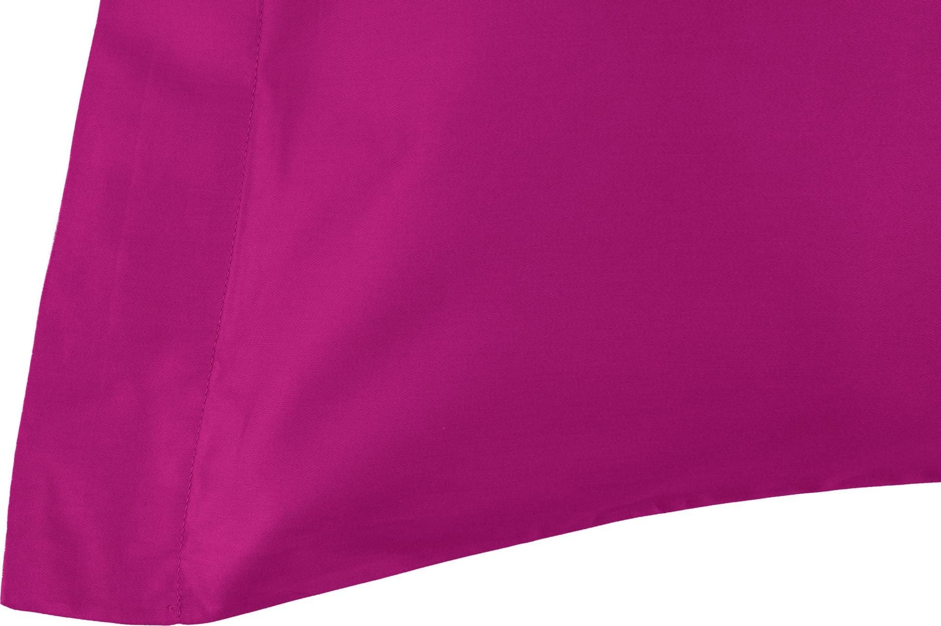 Coppia di federe a 2 volani  in Raso di puro cotone FUCSIA in Federe Vanita di raso - Sesto San Giovanni, commercioVirtuoso.it