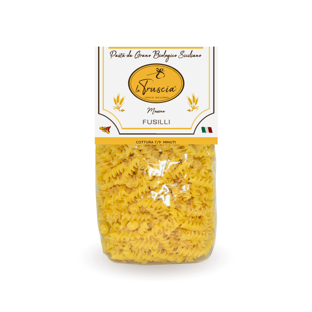 Pasta di Semola di Grano Duro Biologico Siciliano - Fusilli in Pasta corta La Truscia Tipico Siciliano - Messina, commercioVirtuoso.it