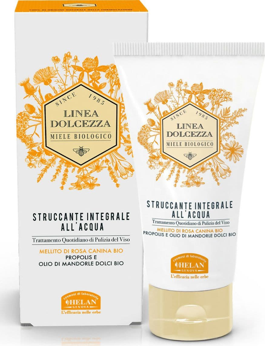 Helan linea dolcezza struccante integrale all'acqua trattamento quotidiano di pulizia del viso, ideale per tutti i tipi di pelle - tubo da 150ml