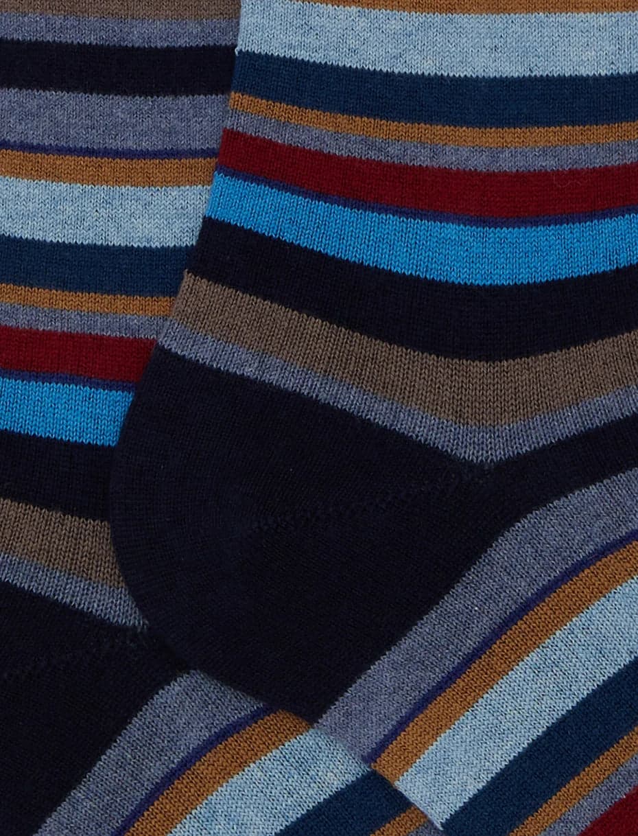 Gallo calze uomo lungo micro riga multicolor in Calze Broadway Red - Barletta, commercioVirtuoso.it