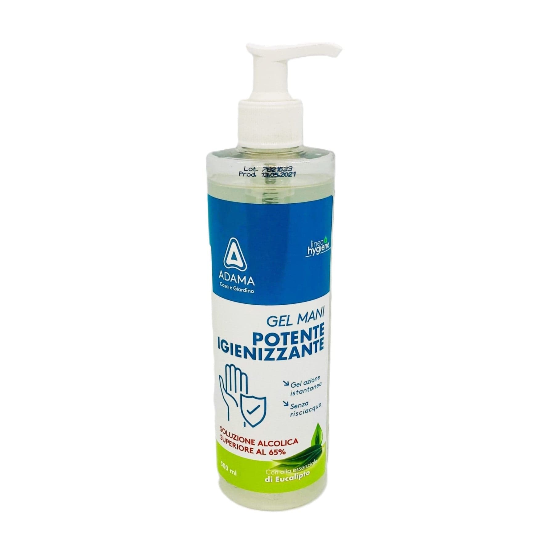 Gel Mani ml. 500 Pulisce e Igienizza le Mani Adama Kollant