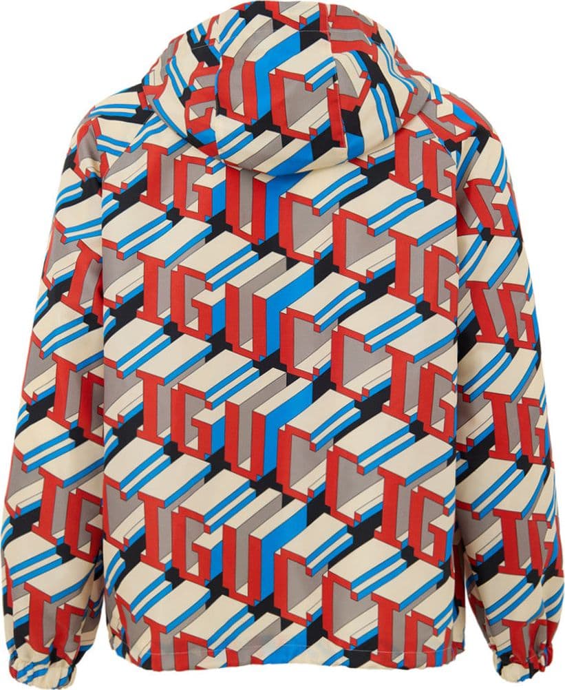 Gucci Giubbino in Nylon con Stampa Geometrica Multicolor da uomo in Giacche Drestige - Casamassima, commercioVirtuoso.it