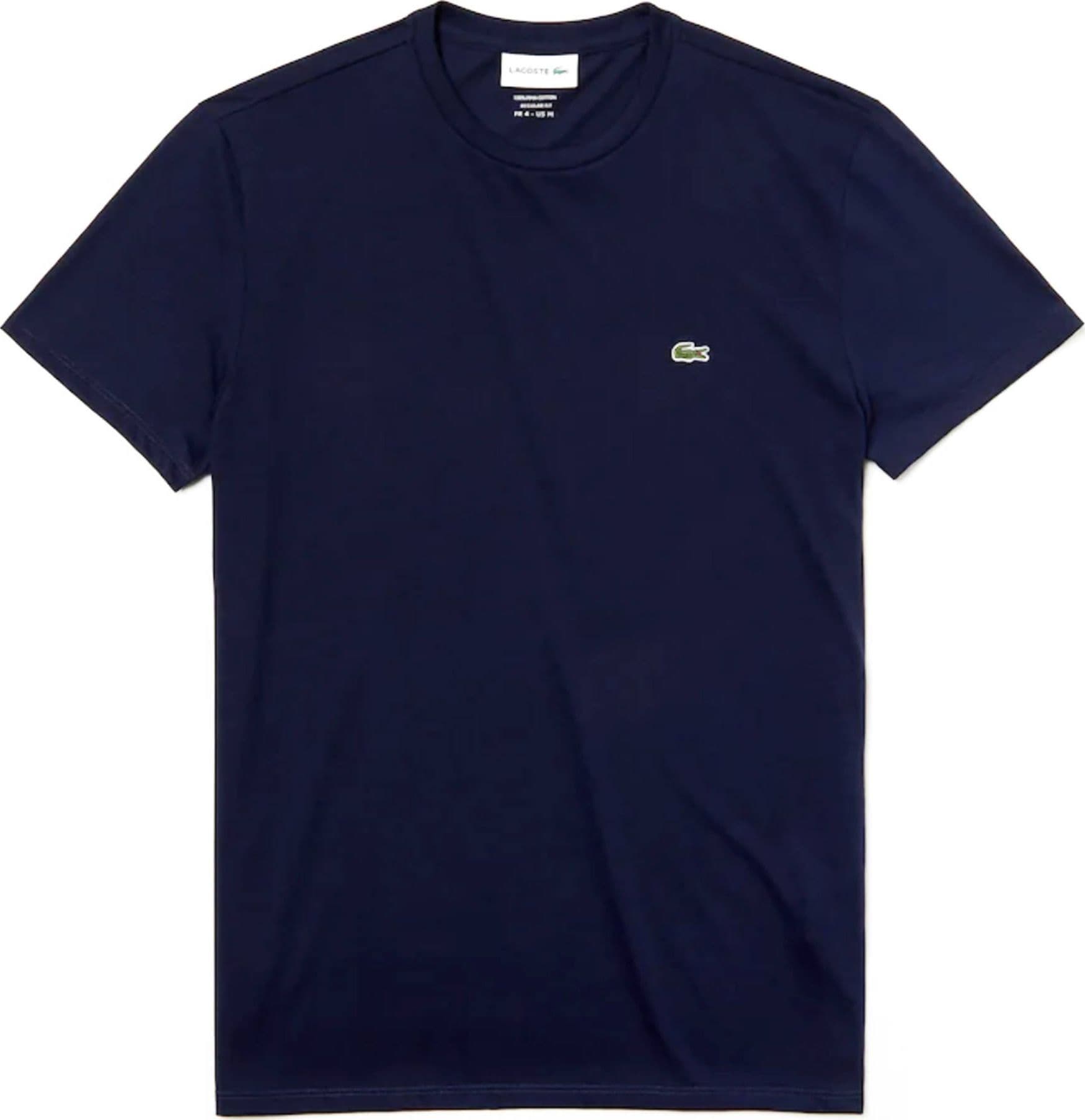 T-Shirt Uomo Lacoste Tinta Unita Con Logo T-Shirt Casual Maniche Corte Scollo Rotondo 100% Cotone in T-shirt Euforia - Bronte, commercioVirtuoso.it