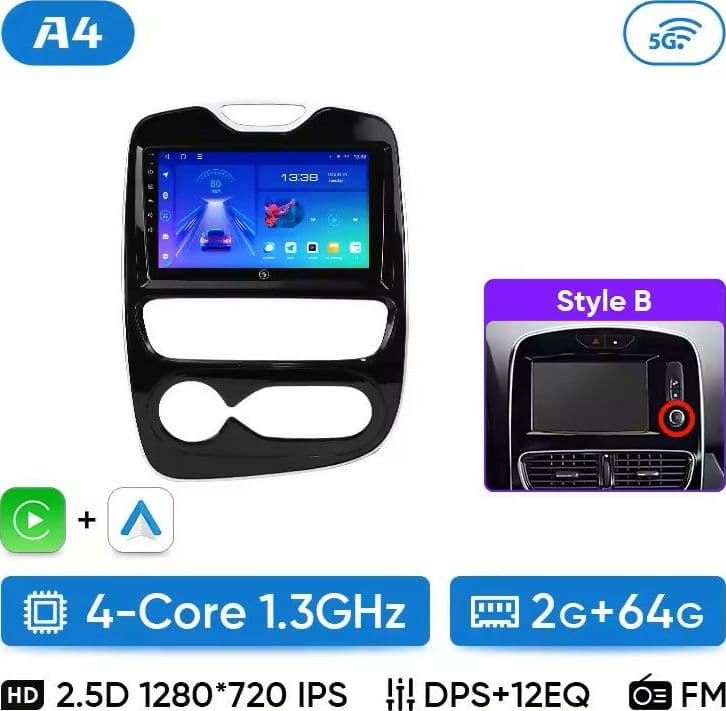 Autoradio Renault Clio 4 2012-2019 Android auto CarPlay wireless GPS lettore in Autoradio Tech Service - Melito di Napoli, commercioVirtuoso.it