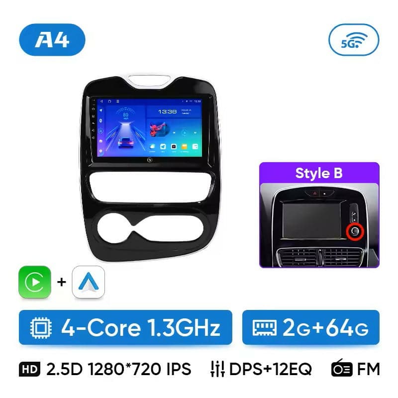 Autoradio Renault Clio 4 2012-2019 Android auto CarPlay wireless GPS lettore in Autoradio Tech Service - Melito di Napoli, commercioVirtuoso.it