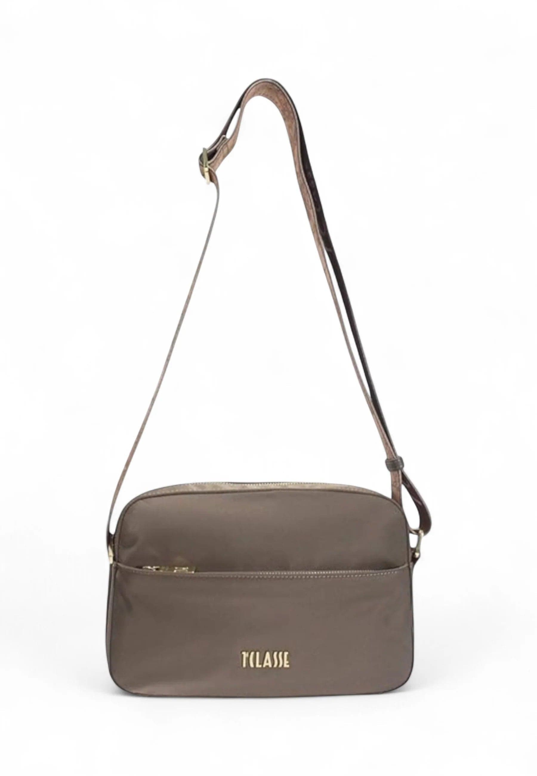 1^ Classe Borsa donna Stormy Nylon tracolla reporter Tortora