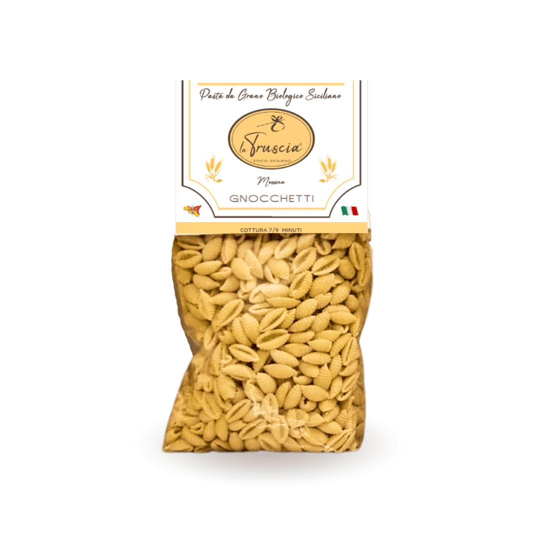 Pasta di Semola di Grano Duro Biologico Siciliano - Gnocchetti in Pasta corta La Truscia Tipico Siciliano - Messina, commercioVirtuoso.it