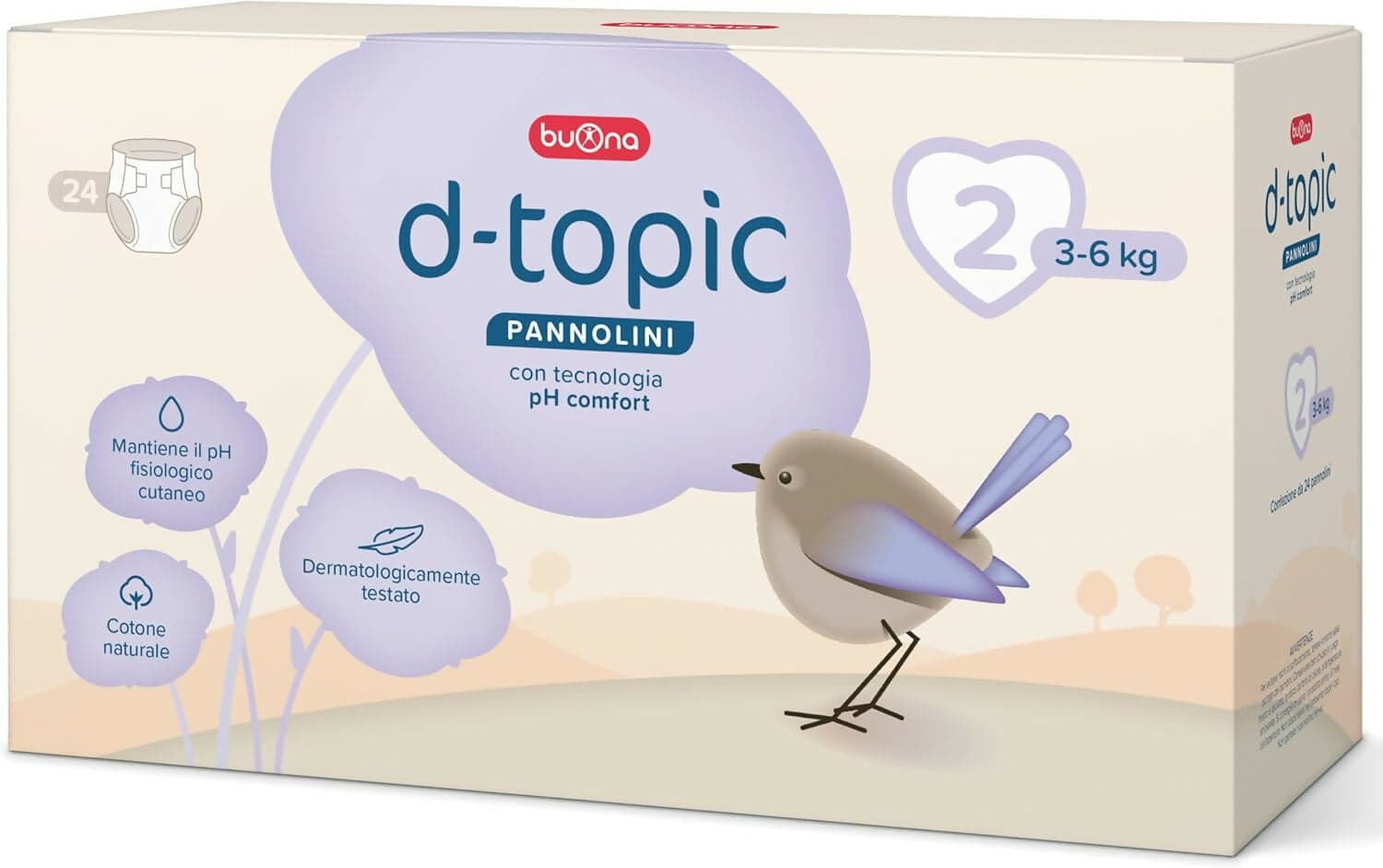 Buona D-Topic Pannolini per neonati e bambini - con Tecnologia pH Comfort - Dermatologicamente testati, Cotone Naturale, Materiali Traspiranti Delicati sulla Pelle dei Bambini - tutte le misure disponibili - 3 pacchi - PREZZO PER 3 CONFEZIONI in Pannolini per bambini Sanitaria Gioia del Bimbo - Villa San Giovanni, commercioVirtuoso.it