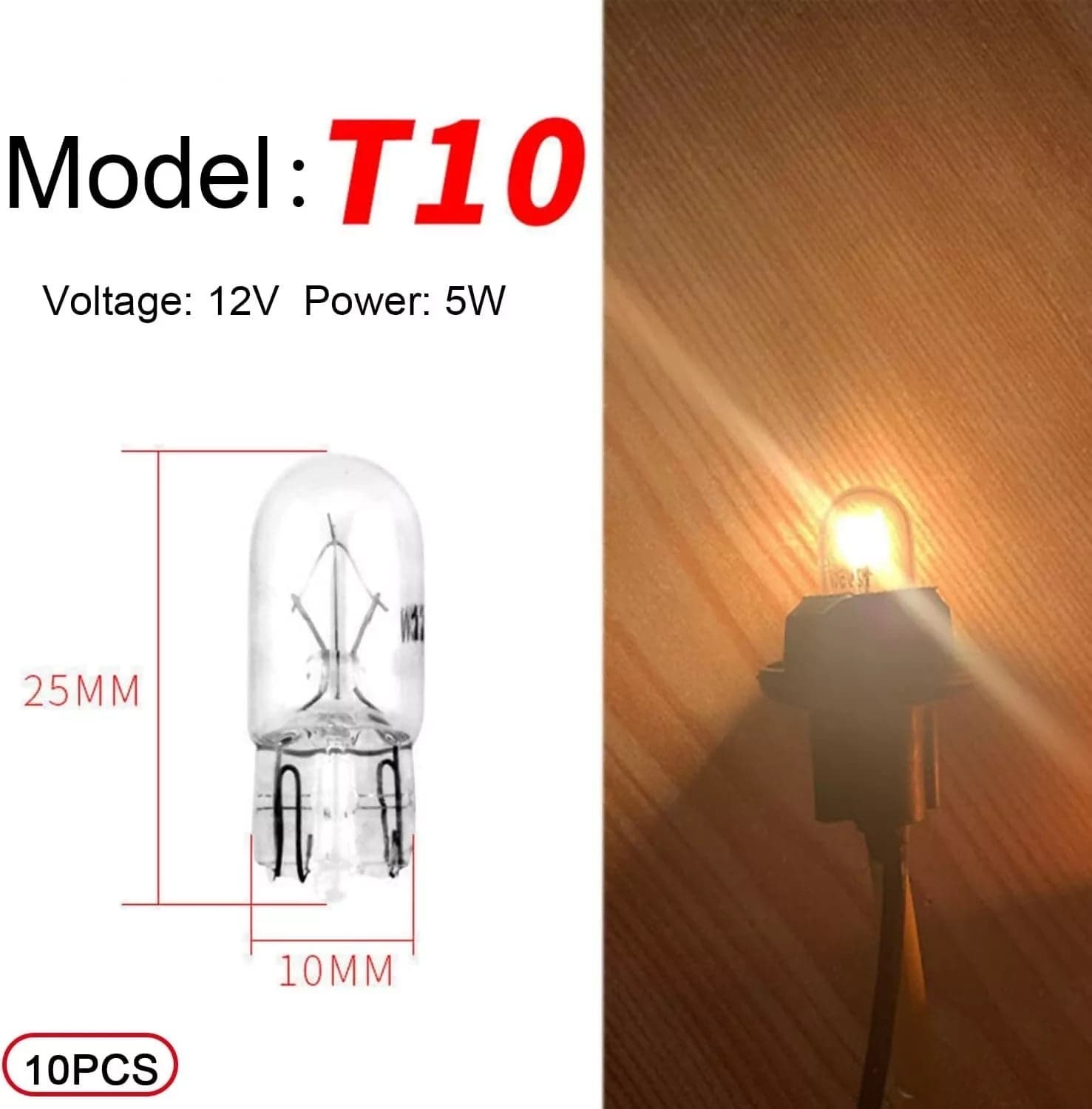 LAMPADINE ALOGENE T10 W5W 12V