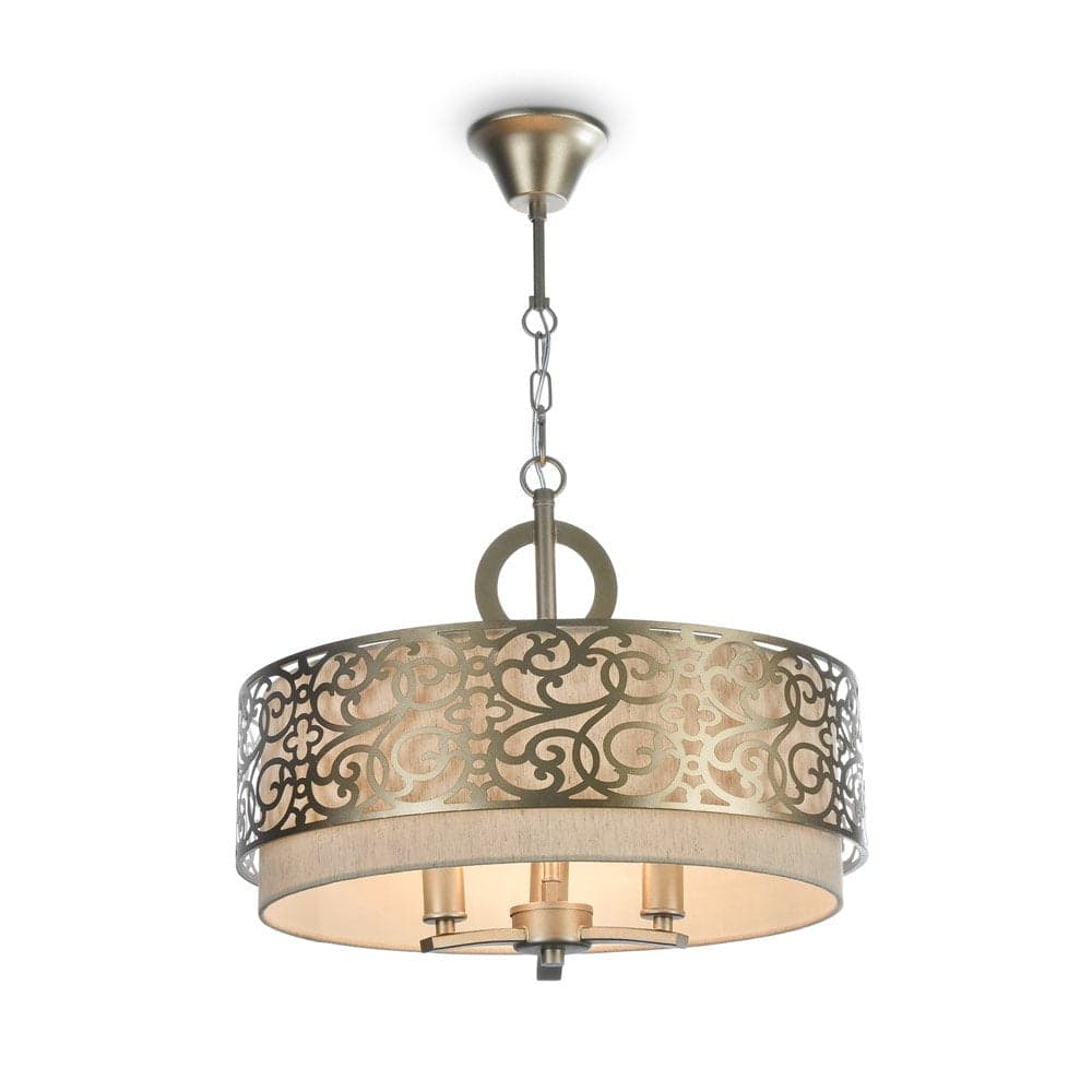 Lampadario Contemporaneo Venera Metallo Ottone 3 Luci Diffusore In Pvc in Lampade a sospensione LuceArt - Montecorvino Pugliano, commercioVirtuoso.it