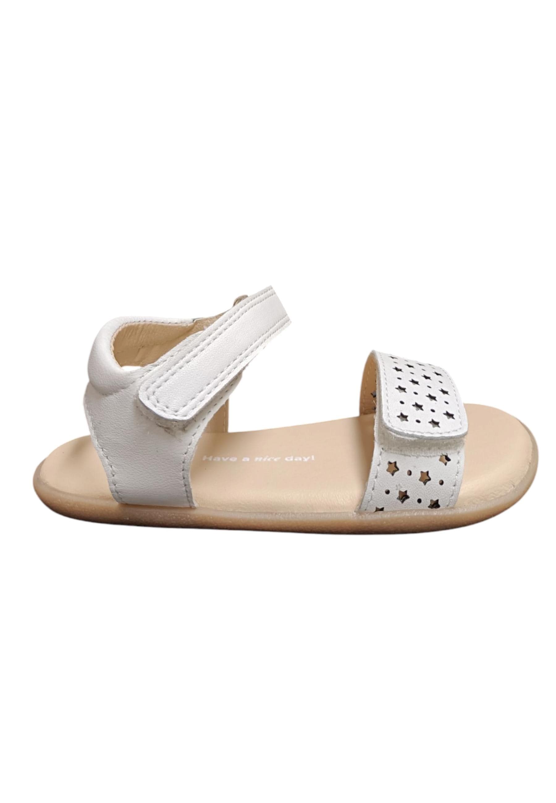 Sandalo bambina Gioseppo Hiram bianco pelle velcro comfort elegance - 6