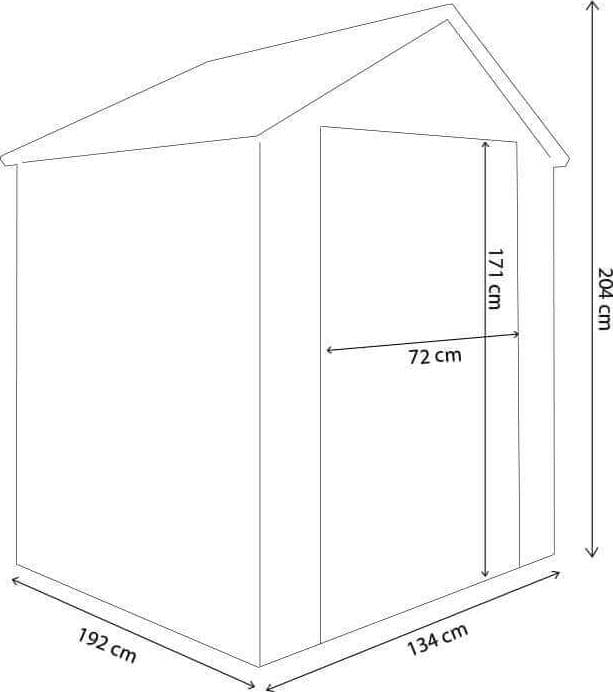 UTILITY - casetta in resina da giardino porta attrezzi cm 134x192x204 h Grigio chiaro in Casette da giardino Milani Home - Dueville, commercioVirtuoso.it