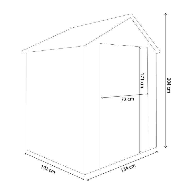 UTILITY - casetta in resina da giardino porta attrezzi cm 134x192x204 h Grigio chiaro in Casette da giardino Milani Home - Dueville, commercioVirtuoso.it