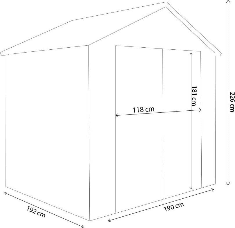 UTILITY - casetta in resina da giardino porta attrezzi cm 190x192x226 h Grigio chiaro in Casette da giardino Milani Home - Dueville, commercioVirtuoso.it