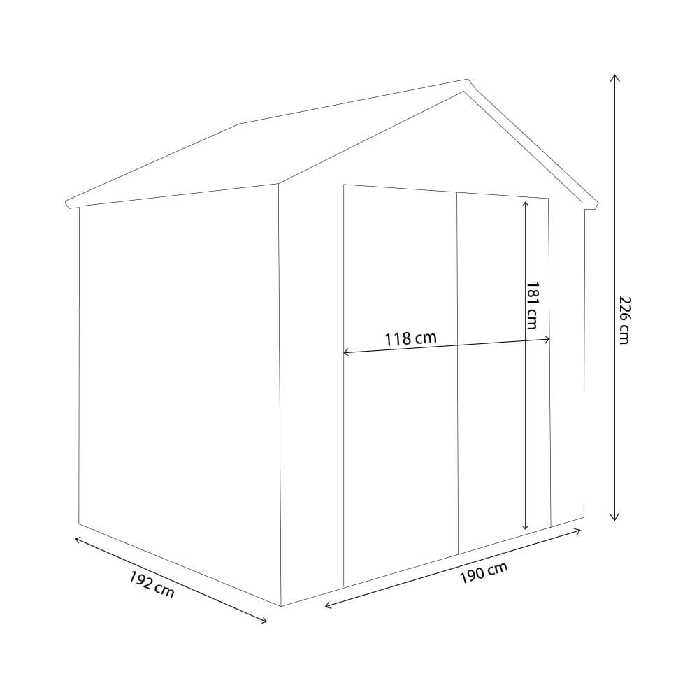UTILITY - casetta in resina da giardino porta attrezzi cm 190x192x226 h Grigio chiaro in Casette da giardino Milani Home - Dueville, commercioVirtuoso.it