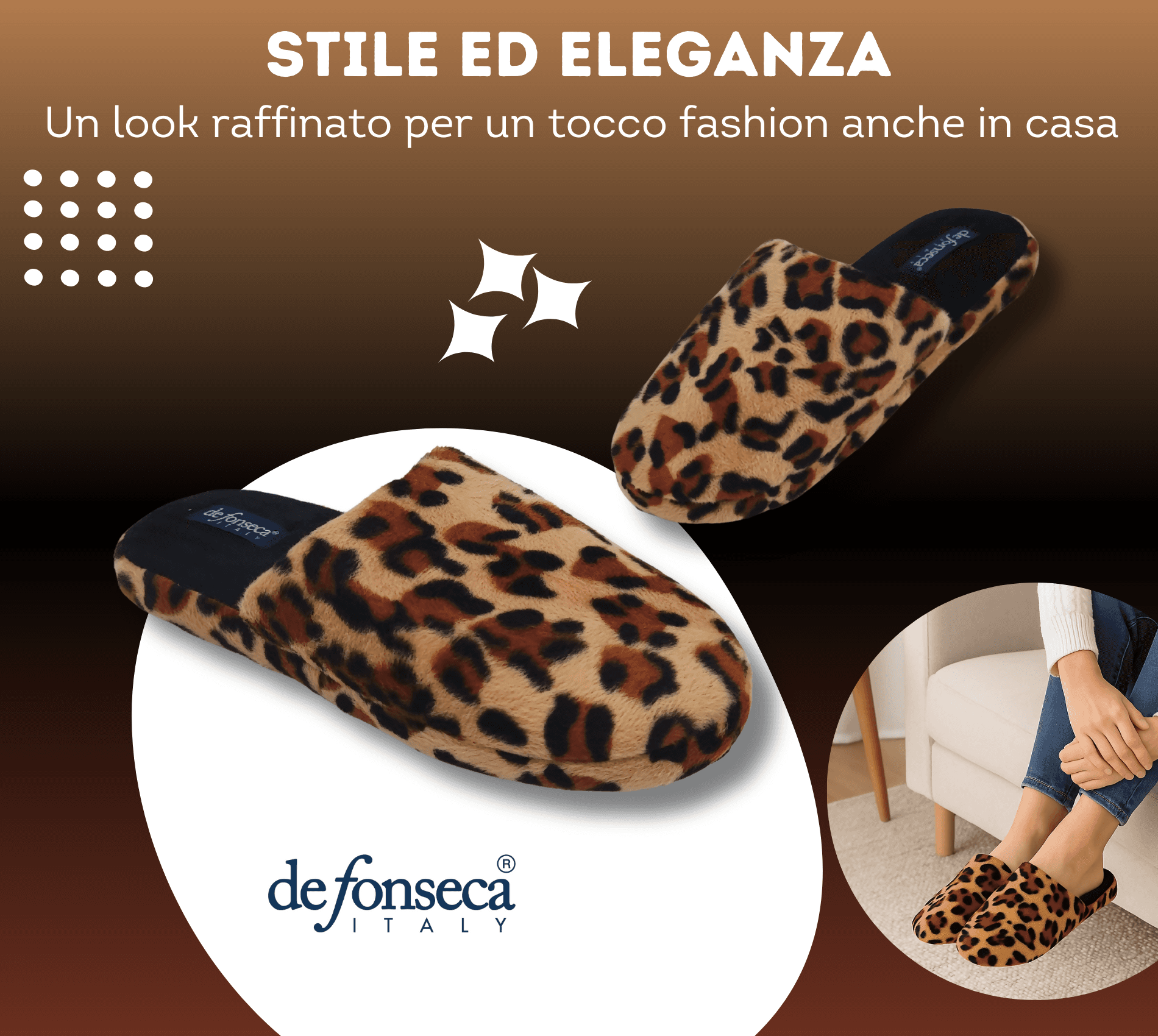 de fonseca Ciabatte Donna Invernali da Casa, Pantofole Calde e Pelose, Pantofola Animalier Leopardata in Ciabatte moda Primo Calzature - Venezia, commercioVirtuoso.it