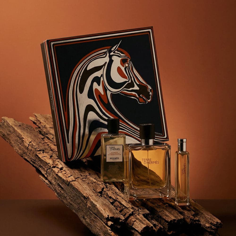 Hermes Terre Cofferet Parpum Edp 75ml + 15 Ml + G/D 40 Ml in prodotto Dupers Club - Campo di Giove, commercioVirtuoso.it