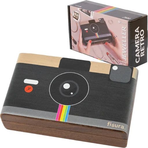 FISURA Portagioie a forma di macchina fotografica retro