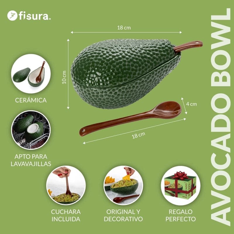 FISURA Bowl a forma di avocado in Autocategorizzazione Più Di Più Ideas - Casalnuovo di Napoli, commercioVirtuoso.it