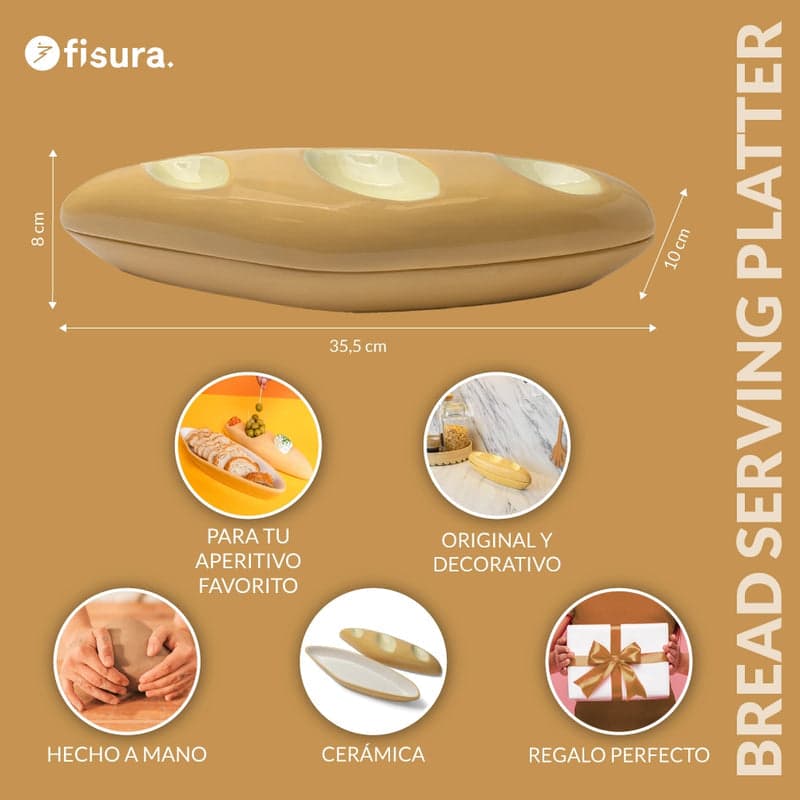 FISURA Antipastiera a forma di pezzo di pane in Autocategorizzazione Più Di Più Ideas - Casalnuovo di Napoli, commercioVirtuoso.it