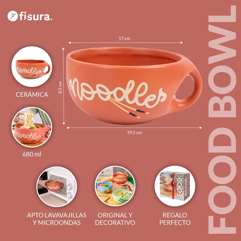 FISURA Bowl con scritta "Noodles" in Autocategorizzazione Più Di Più Ideas - Casalnuovo di Napoli, commercioVirtuoso.it