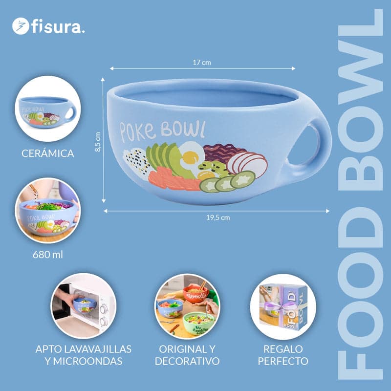 FISURA Bowl con scritta "Poke bowl" in Autocategorizzazione Più Di Più Ideas - Casalnuovo di Napoli, commercioVirtuoso.it