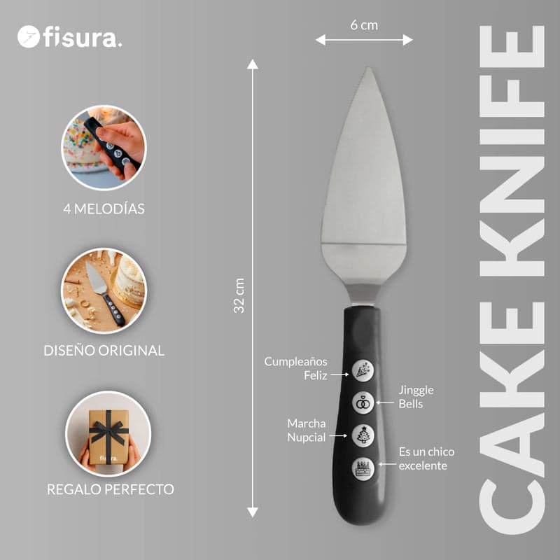 FISURA Coltello musicale per torte colore nero in Autocategorizzazione Più Di Più Ideas - Casalnuovo di Napoli, commercioVirtuoso.it