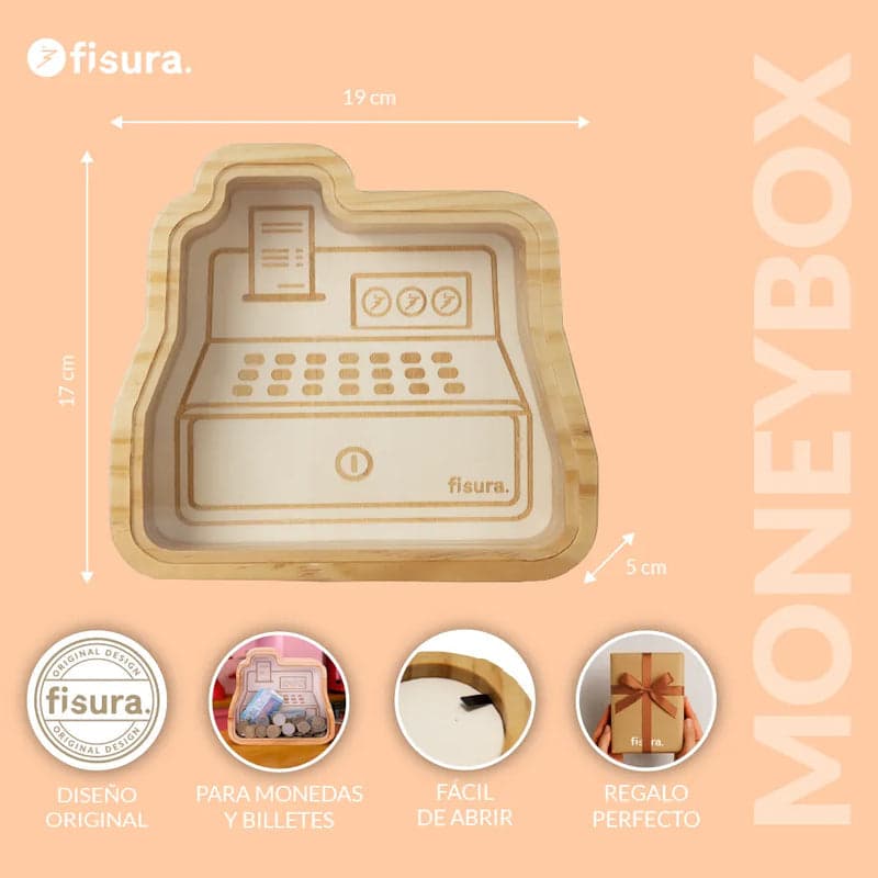 FISURA Box salvadanaio a forma di cassa in Autocategorizzazione Più Di Più Ideas - Casalnuovo di Napoli, commercioVirtuoso.it