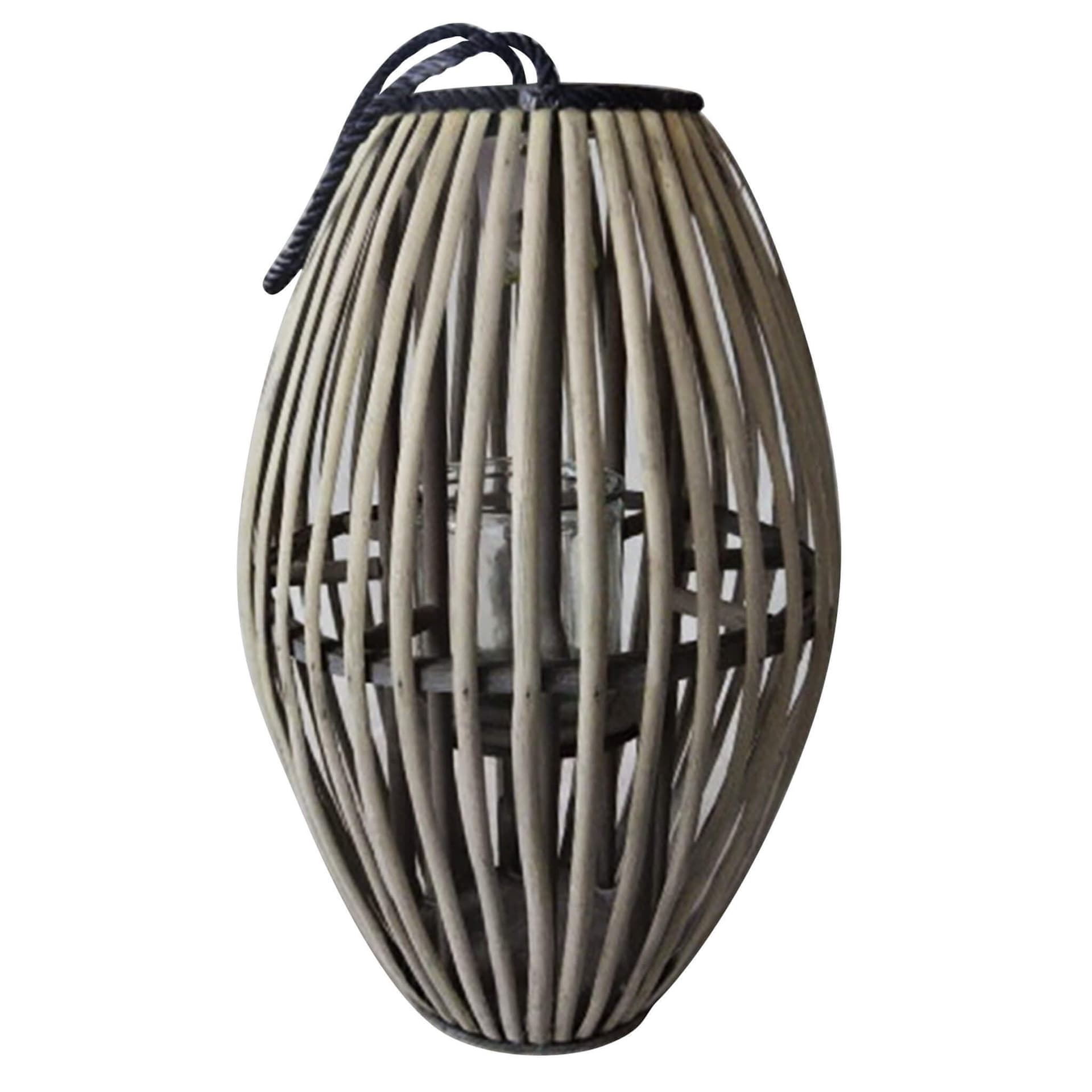 SELENE - lanterna in vimini Grigio in Lanterne Milani Home - Dueville, commercioVirtuoso.it