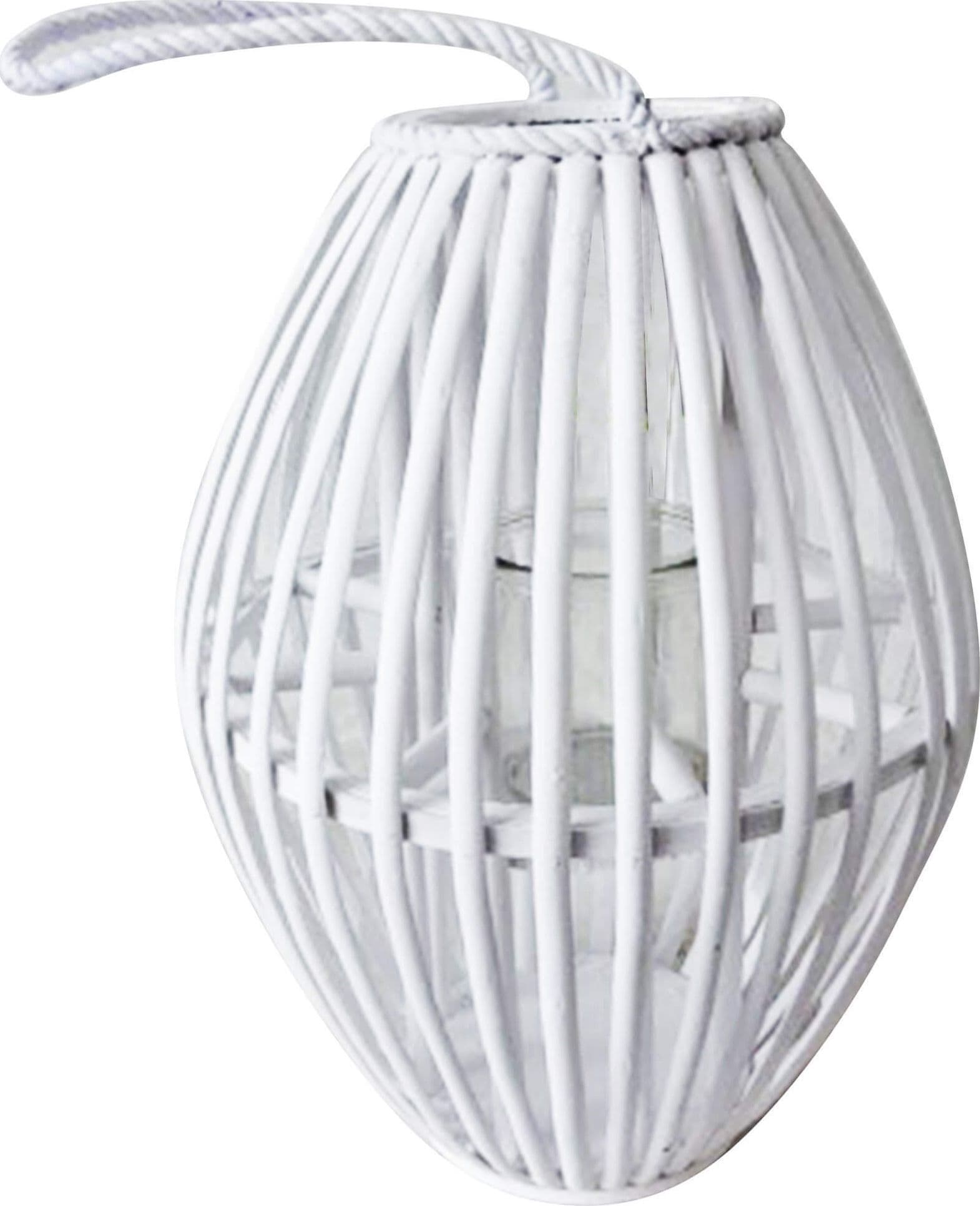 VIOLETTE - lanterna in vimini Bianco in Lanterne Milani Home - Dueville, commercioVirtuoso.it