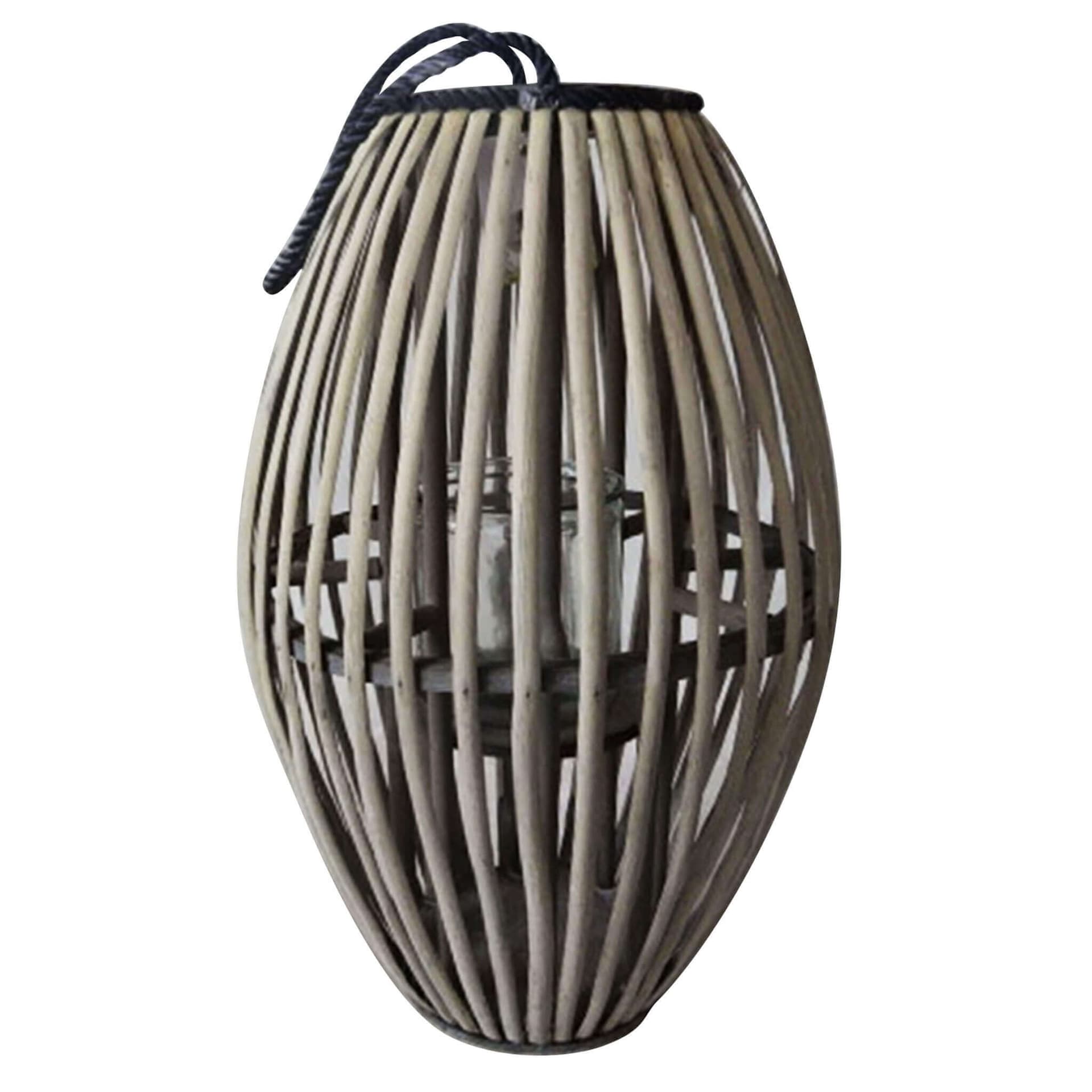 VIOLETTE - lanterna in vimini Grigio in Lanterne Milani Home - Dueville, commercioVirtuoso.it