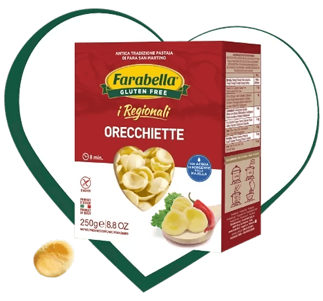 ORECCHIETTE "I REGIONALI" ASTUCCIO 250GR SENZA GLUTINE FARABELLA CON FARINA DI MAIS E DI RISO