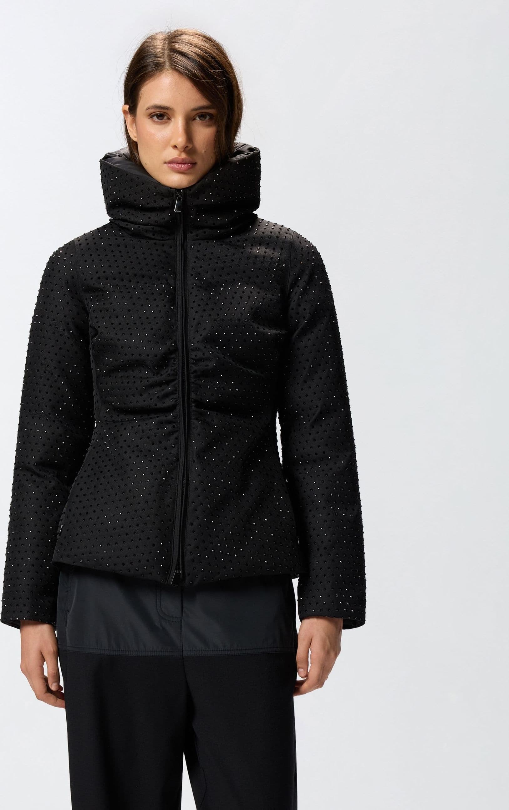 Pinko NITA IMBOTTITO TELA FULL STRAS FW25 da donna in Giacche Drestige - Casamassima, commercioVirtuoso.it