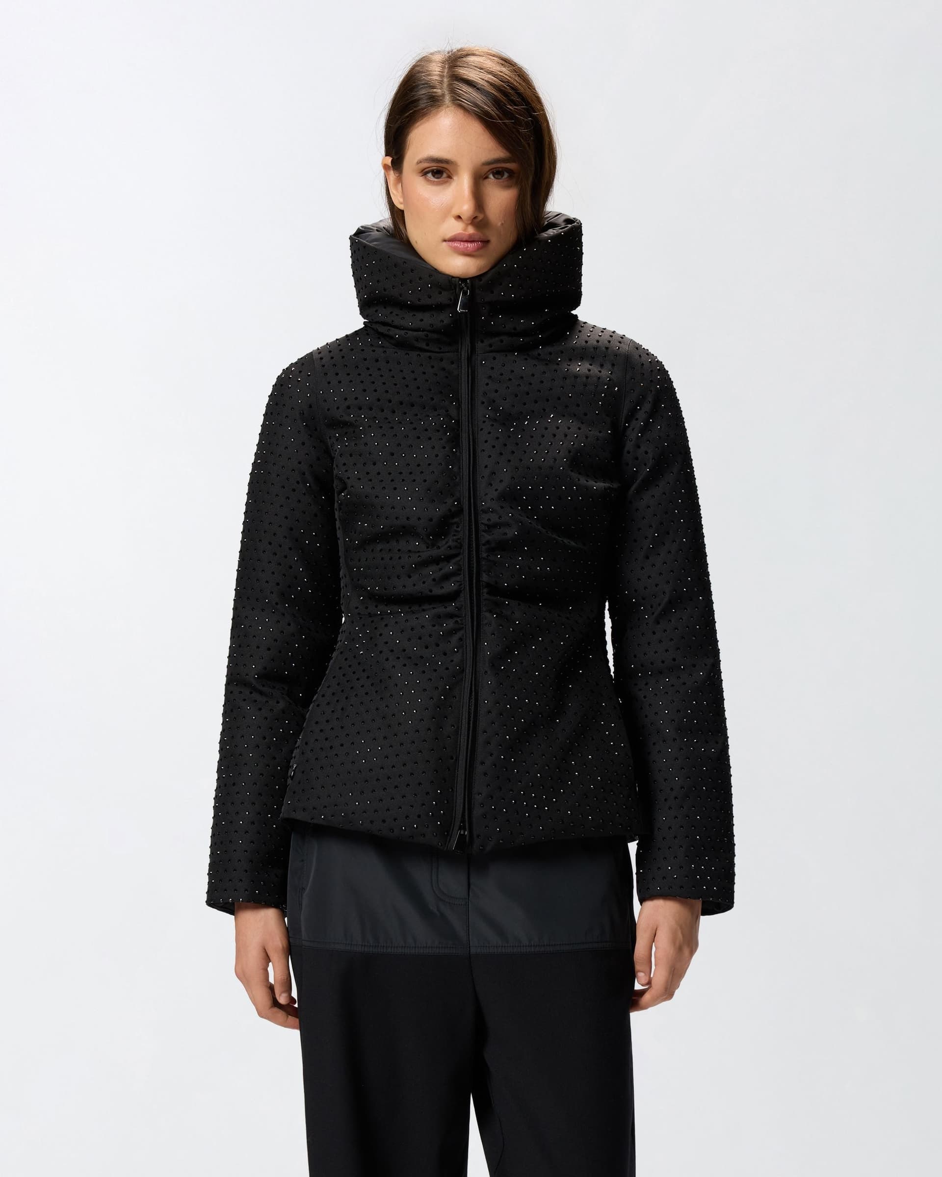 Pinko NITA IMBOTTITO TELA FULL STRAS FW25 da donna in Giacche Drestige - Casamassima, commercioVirtuoso.it