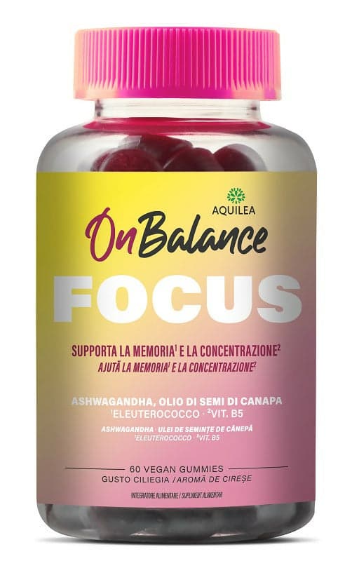 AQUILEA On Balance Smile 60 Caramelle gommose (Agrumi) con Ashwagandha Sensoril, zafferano, triptofano e vitamina B6 per il benessere mentale ed emotivo, utile in caso di cortisolo alto in Miscele Farmacia Centrale M.le Iadevaia - Maddaloni, commercioVirtuoso.it