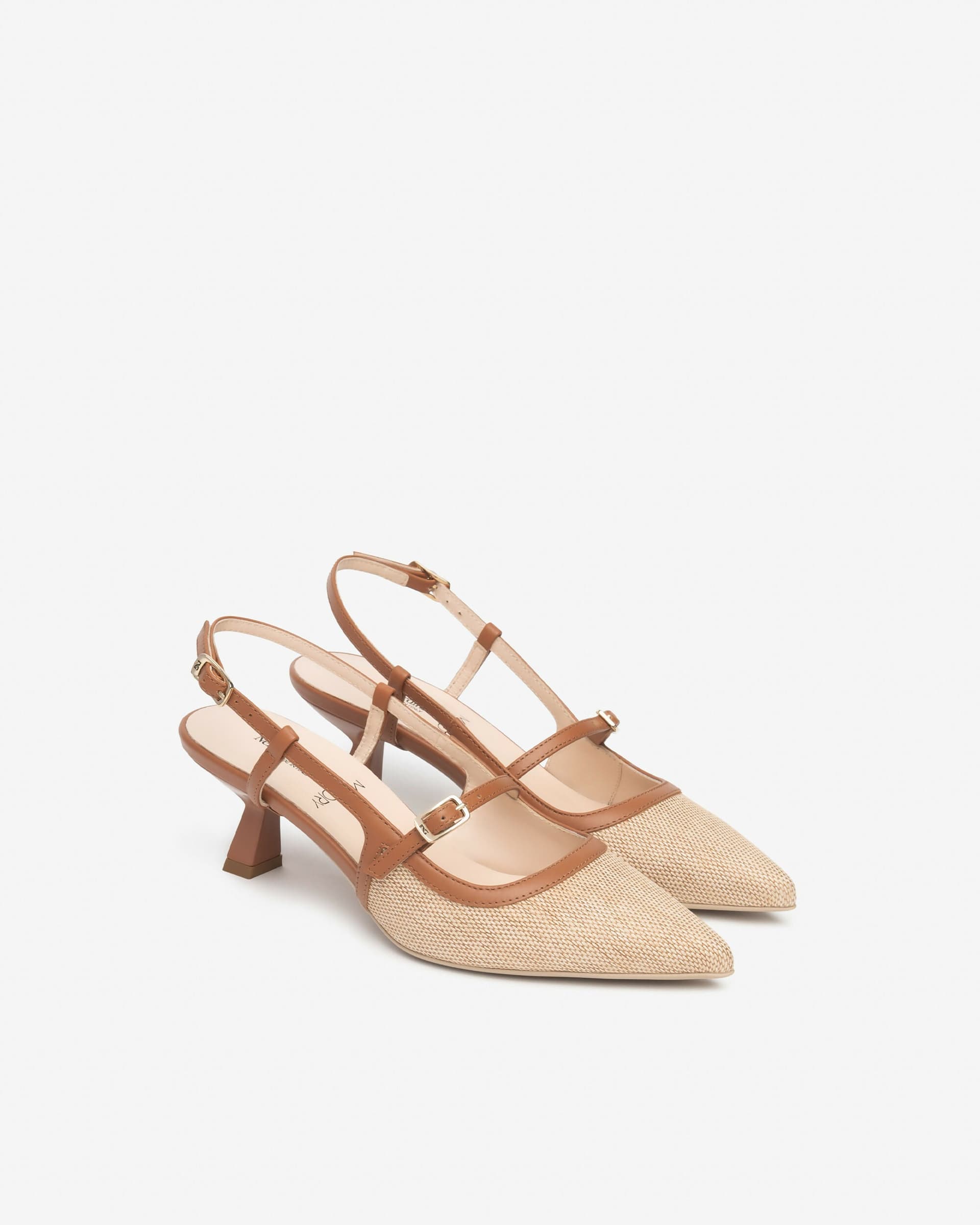NeroGiardini Donna Sling-Back in Pelle e Tessuto in Scarpe col tacco Cantali Calzature - Randazzo, commercioVirtuoso.it